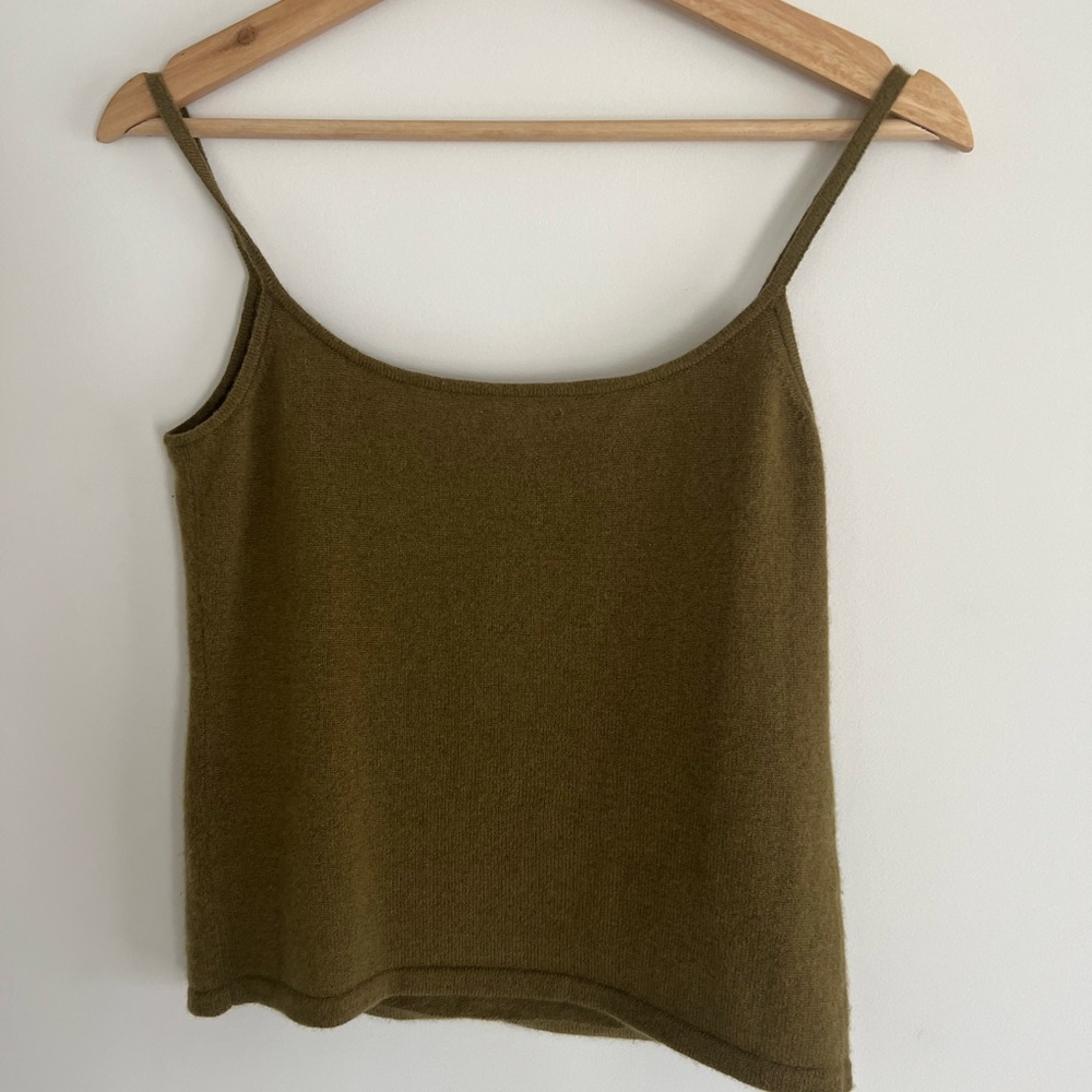 Reformation Khaki Camisole Top